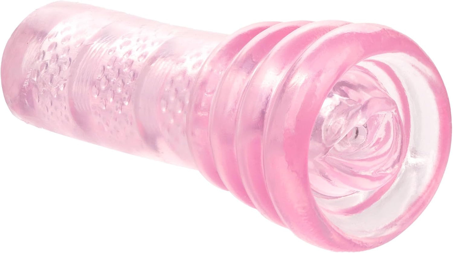 Adam &amp;amp; Eve Super Head Honcho Masturbator, Upgraded Male Stroker with Strong Suction and Longer Tunnel, Soft Stretchy TPR, Open Ended for Easy Cleaning, Textured Sleeve for Intense Stimulation
